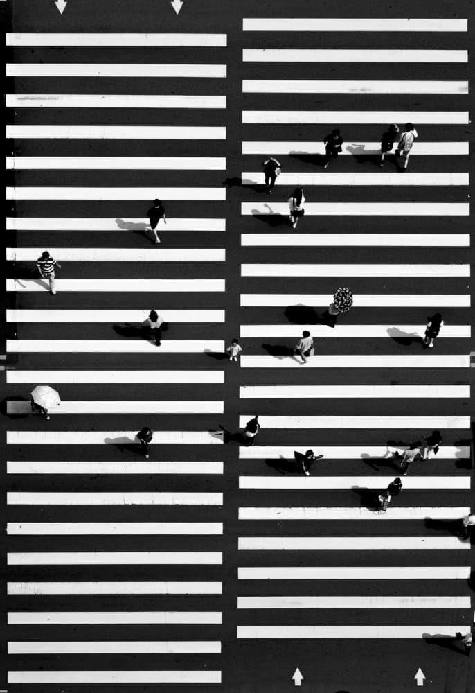 Urban Zebra Crossing by Bong Goo Kang — canvas wall art