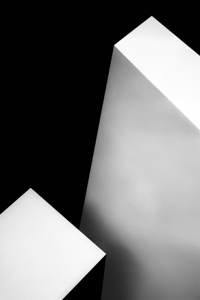 Stark White Geometry by Gilbert Claes — canvas wall art