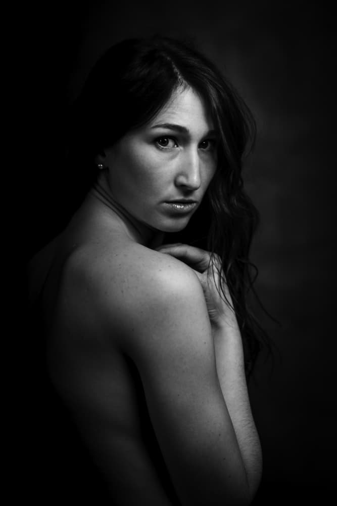 Dramatic Female Gaze by Ruth Franke — canvas wall art