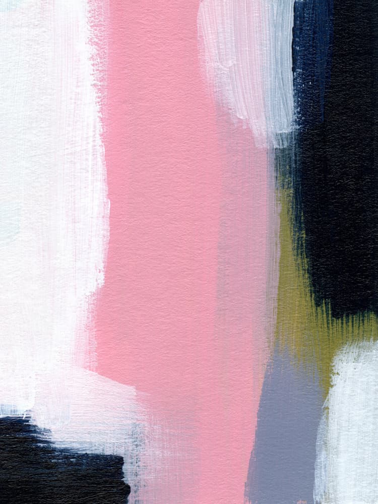 Modern Pink Color Blocks by Ejaaz Haniff — canvas wall art