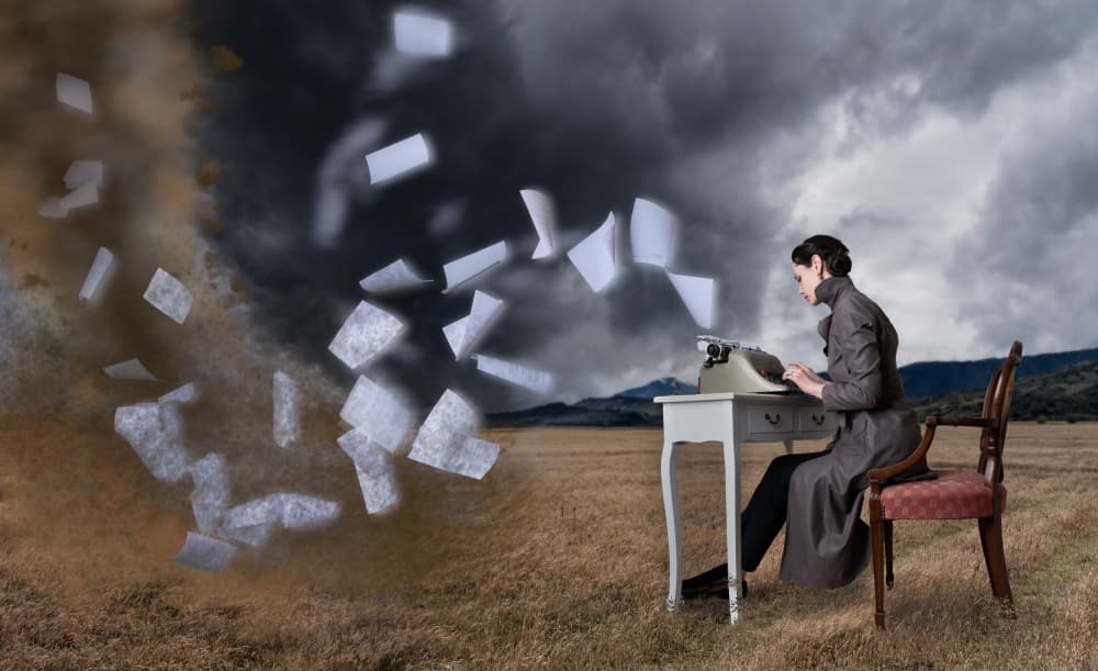 Writer's Creative Storm by Colin Dixon — canvas wall art