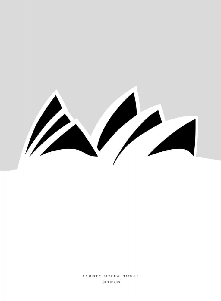 Sydney Opera House Minimalist by Rosana Laiz Blursbyai — canvas wall art