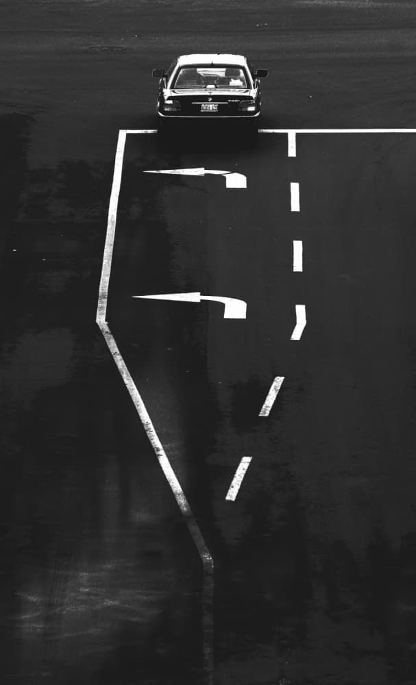 Overhead Car On Road by Jian Wang — canvas wall art