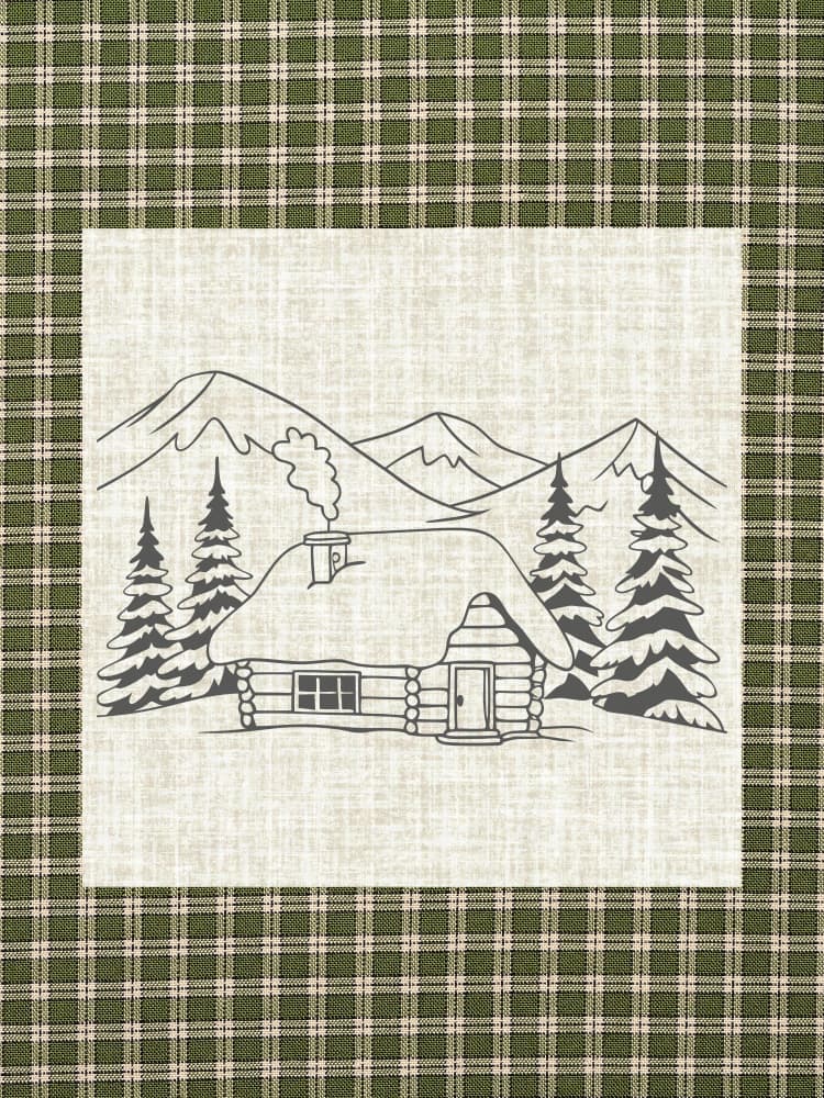 Rustic Mountain Cabin by Jolly and Dash — canvas wall art