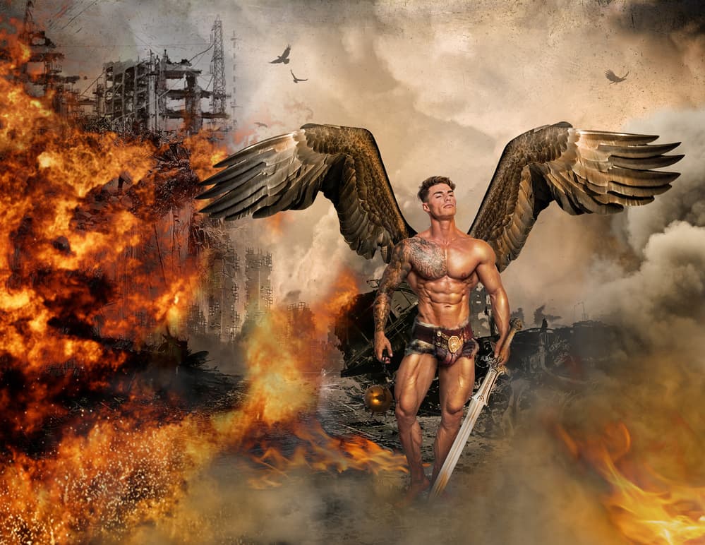 Angel of Fire by DDiArte — canvas wall art