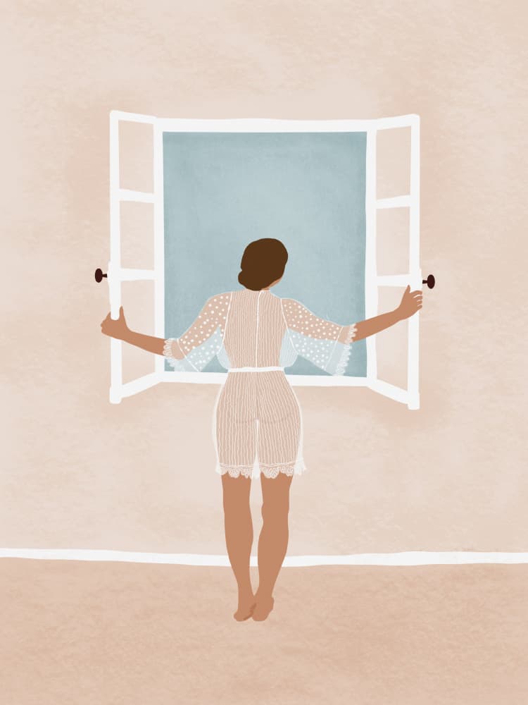 Serene Morning Window by Ceyda Alasar — canvas wall art