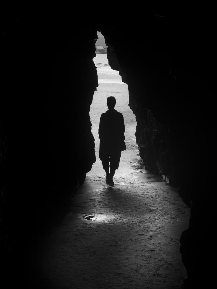Cave Exit Silhouette by Adolfo Urrutia — canvas wall art