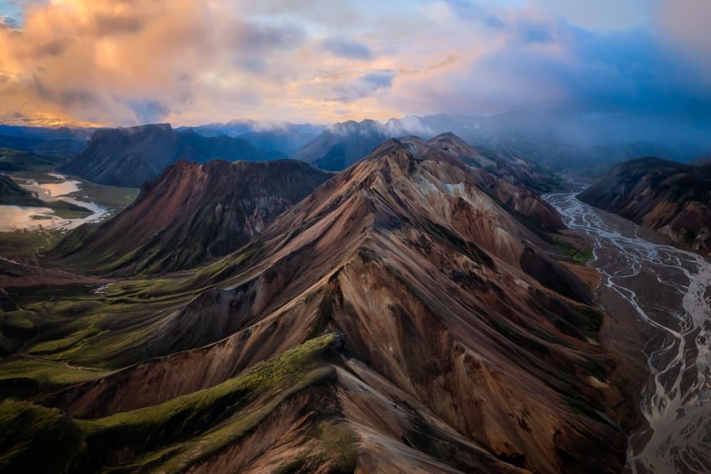 Colorful Mountain Landscape by James Bian — canvas wall art