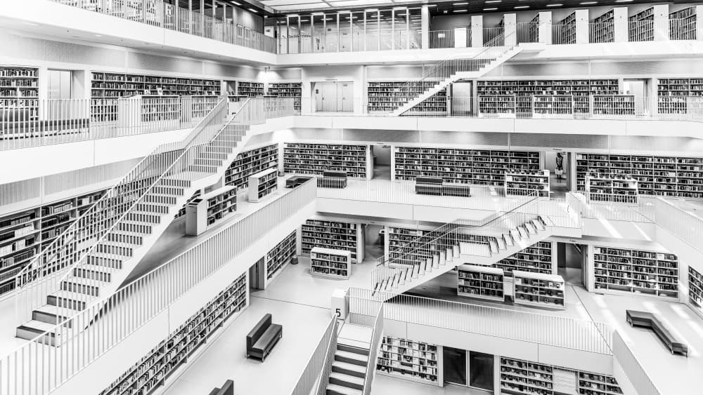 Grand Architectural Library by Stephan Rückert — canvas wall art