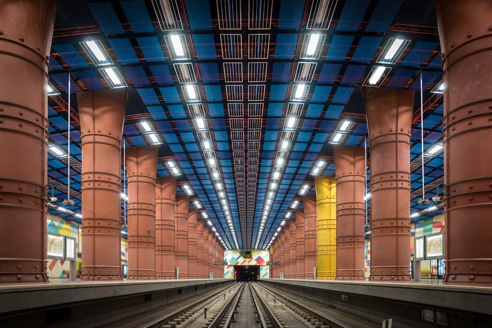 Underground Station Perspective by Fernando Silveira — canvas wall art