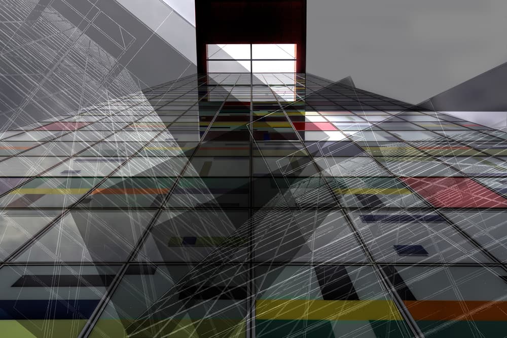 Modern Architectural Abstraction by Marianne Wogeck — canvas wall art