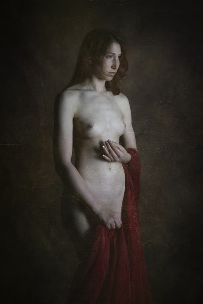 Pensive Nude Figure by Christian Kurz — canvas wall art