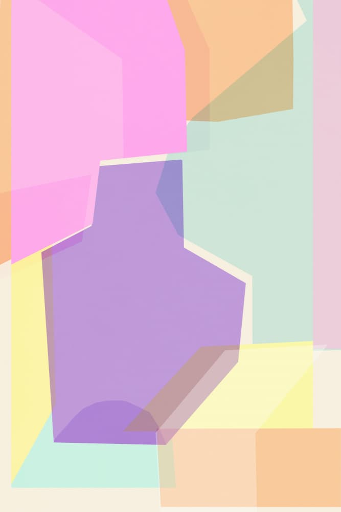 Pastel bauhaus by Treechild — canvas wall art