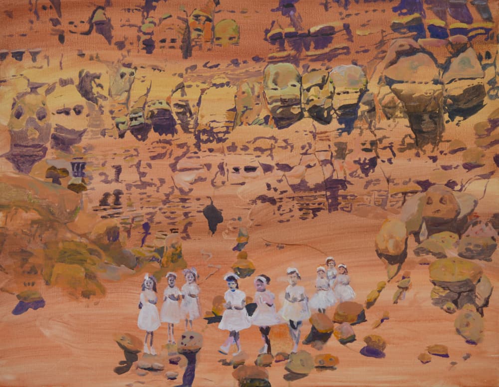 Whimsical Desert Ballet by Karin Bos — canvas wall art