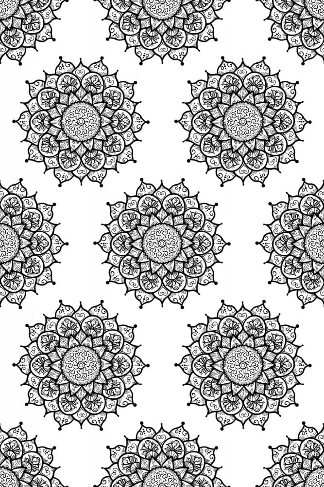 Zen Mandala Pattern by Marika Barsrsind — canvas wall art