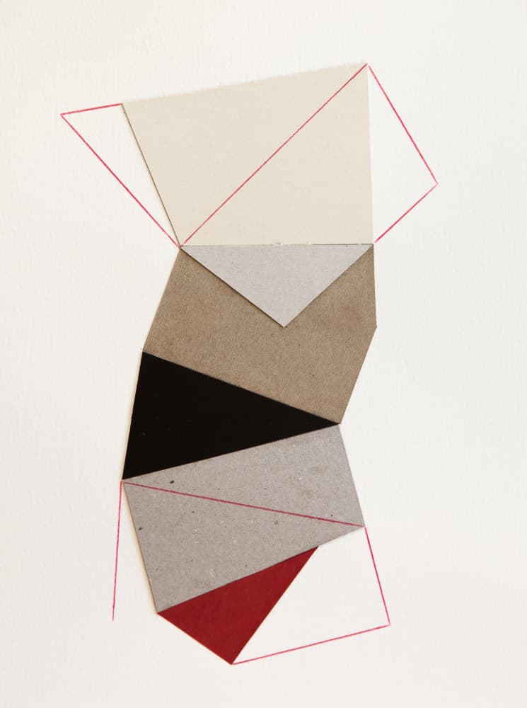 Geometric Paper Collage by Ildefonso Martín — canvas wall art