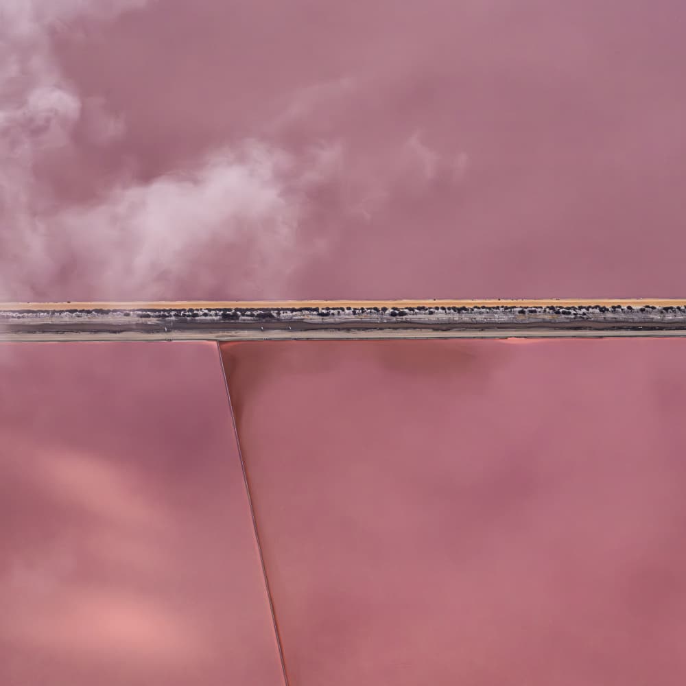 Pink Salt Lake Geometry by Robert Bolton — canvas wall art