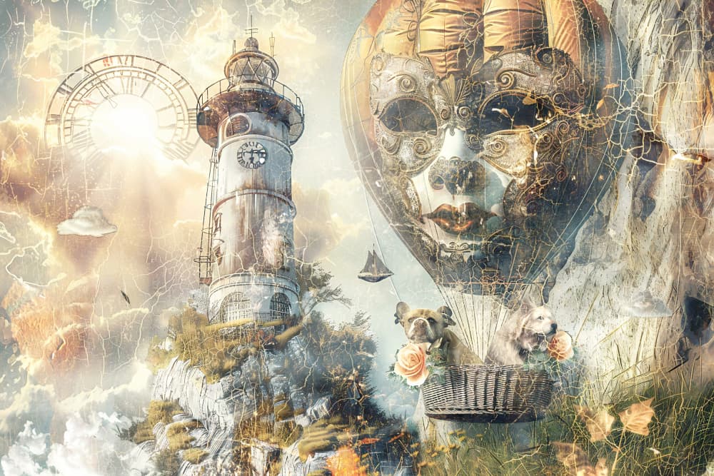 Surreal Fable Abstract Art Illustration Wallart 111 by Rafal Kulik — canvas wall art