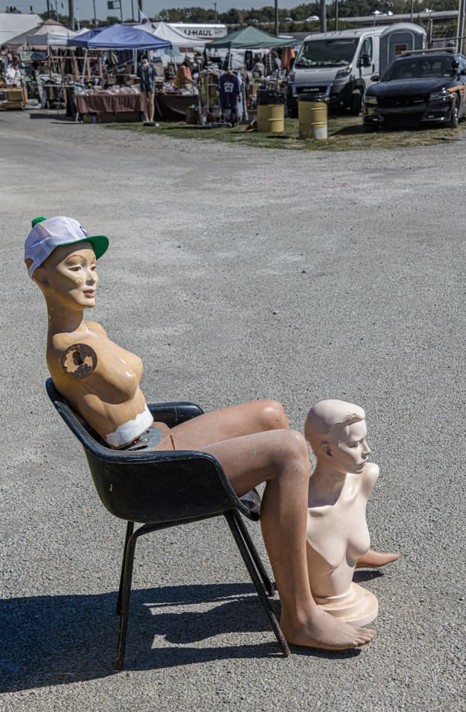 Flea Market Mannequin by Andrew Beavis — canvas wall art