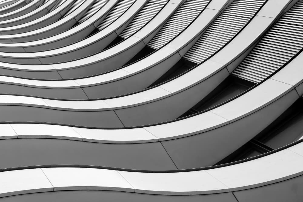 Wavy Building Facade by Ralitsa Byalkova — canvas wall art