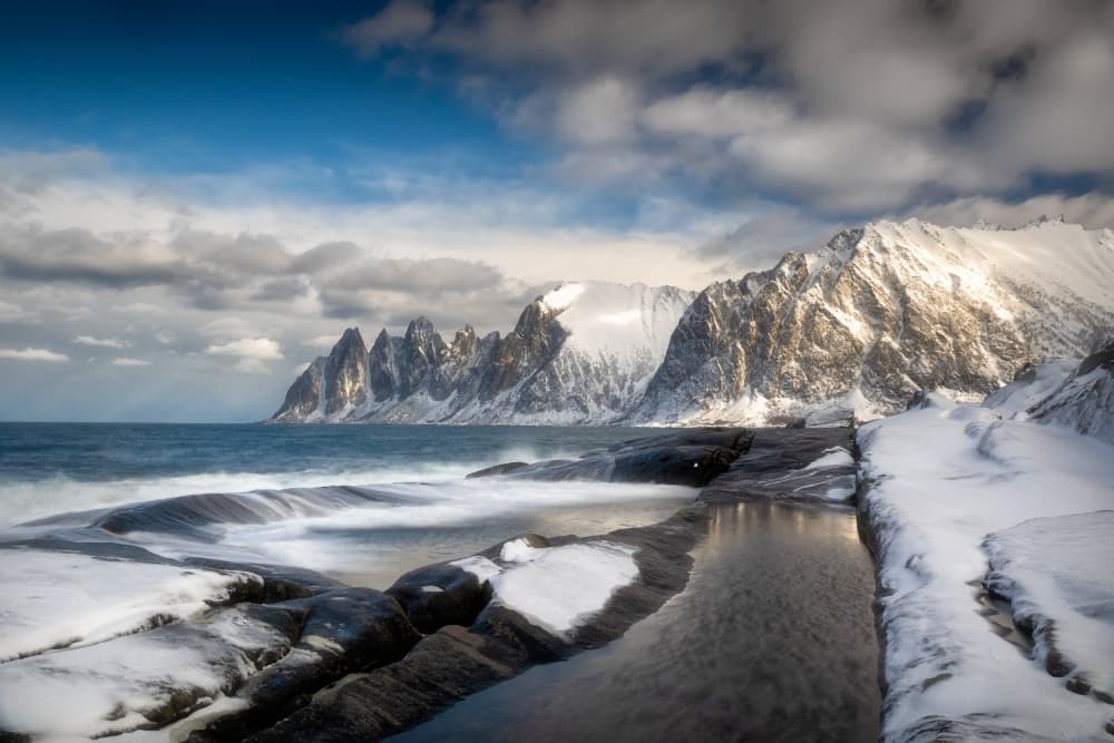 Dramatic Winter Coast by Ivan Macia — canvas wall art