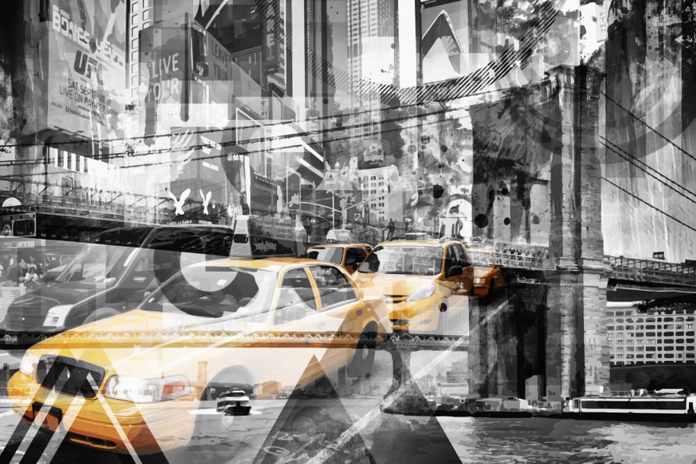 Dynamic New York City by Melanie Viola — canvas wall art