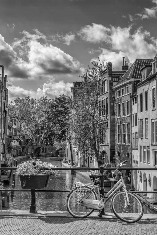 Utrecht Canal Bicycle by Melanie Viola — canvas wall art