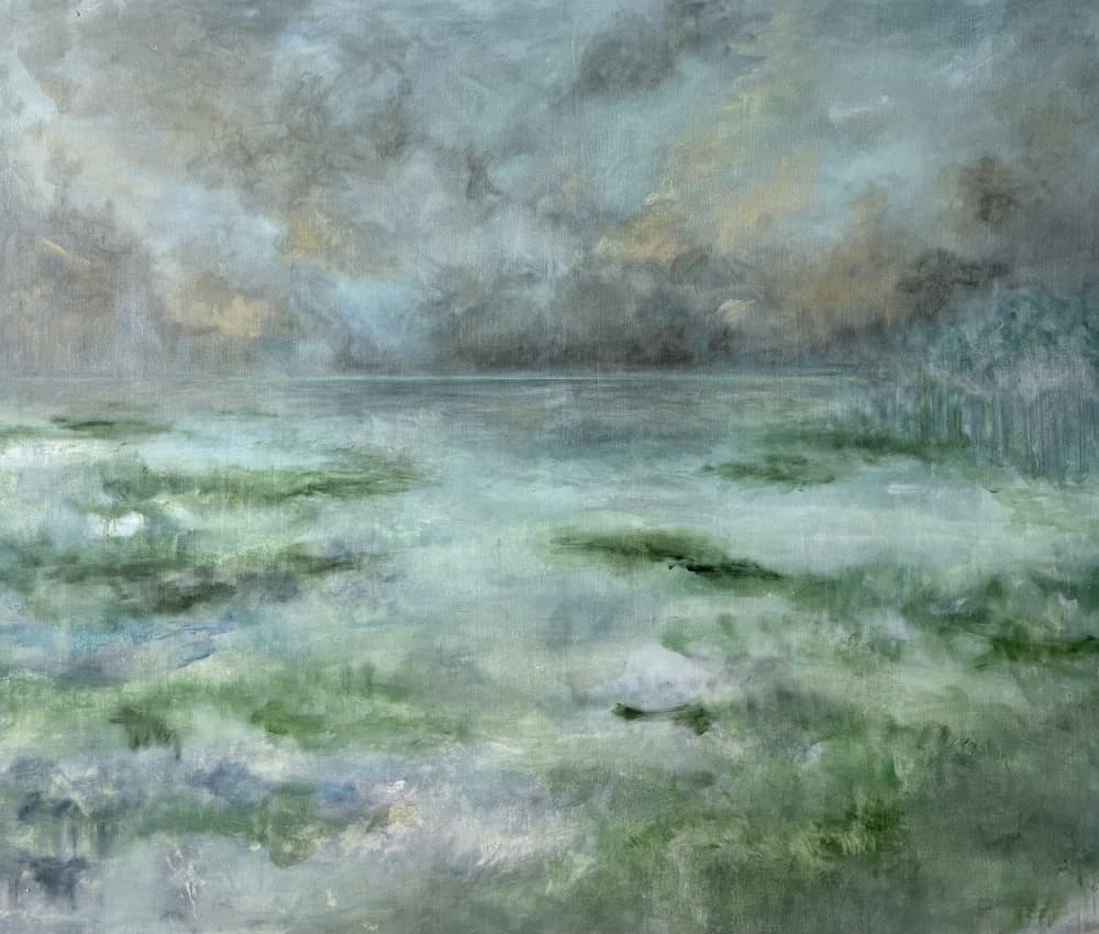 Misty Swamp Greens by JMF FINE ART — canvas wall art