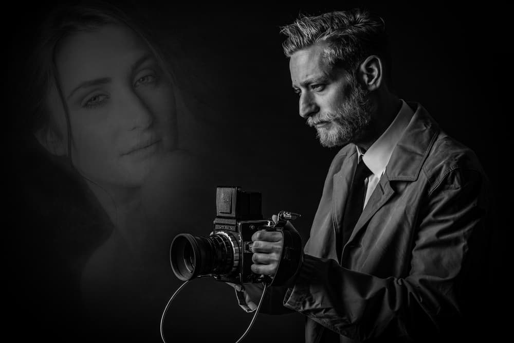 Vintage Photographer's Muse by Hubert Bichler — canvas wall art