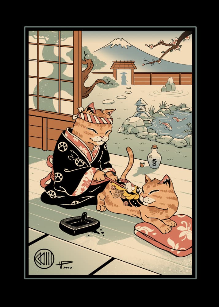 Tattooed Meowster by Vincent Trinidad — canvas wall art