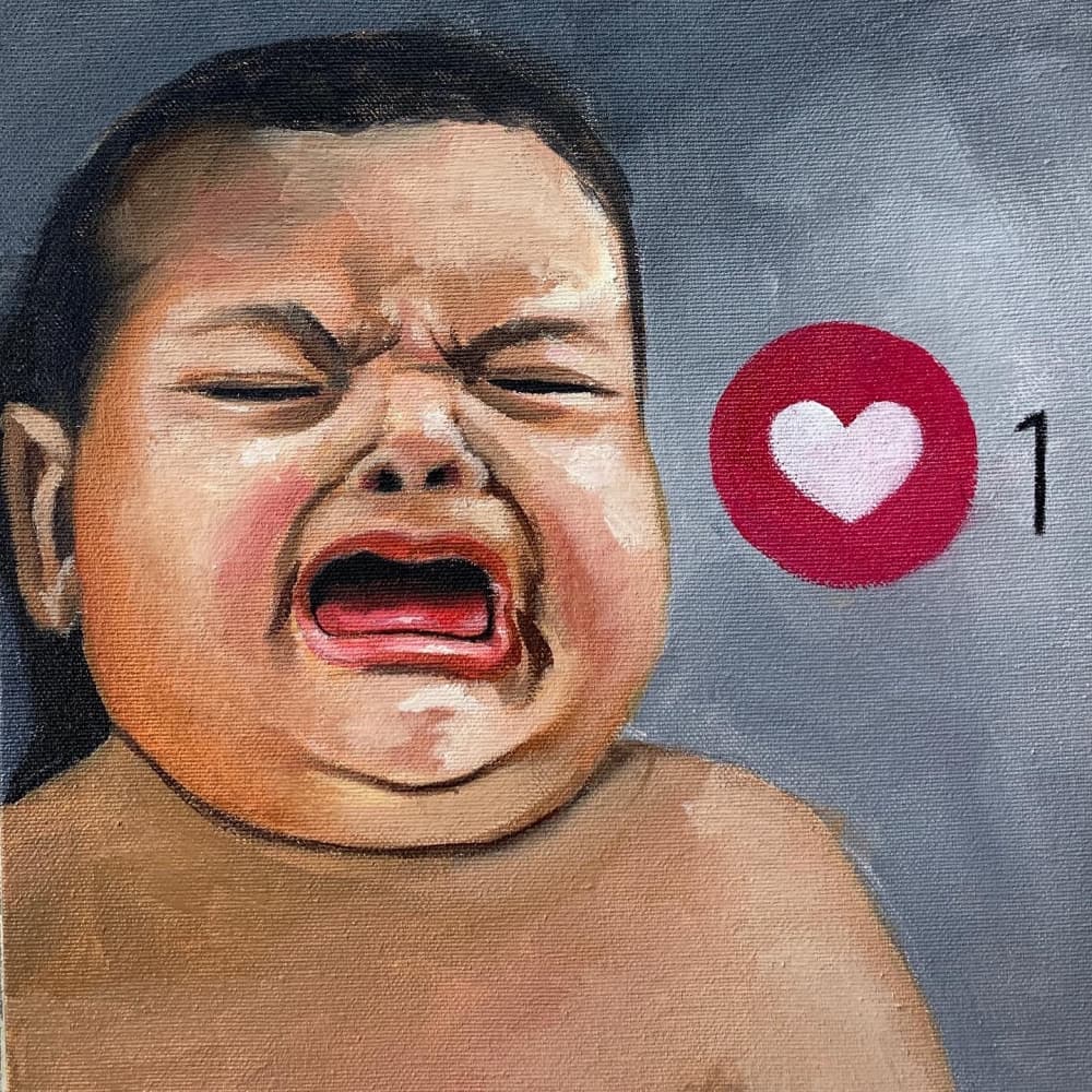 Crying Baby One Like by Gabriel Grecco — canvas wall art