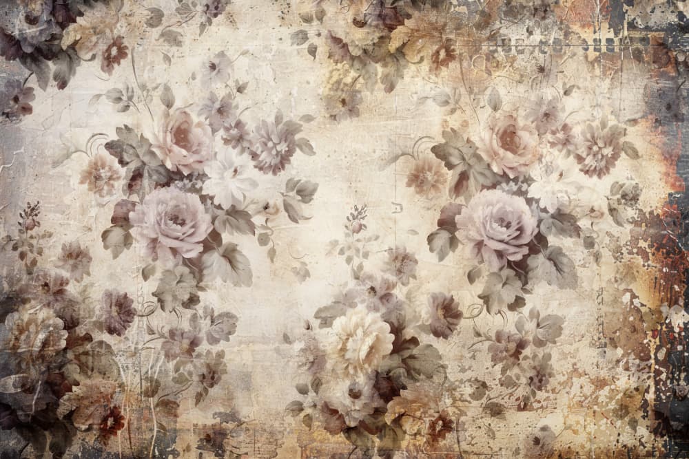 Romantic Vintage Blooms by Rafal Kulik — canvas wall art