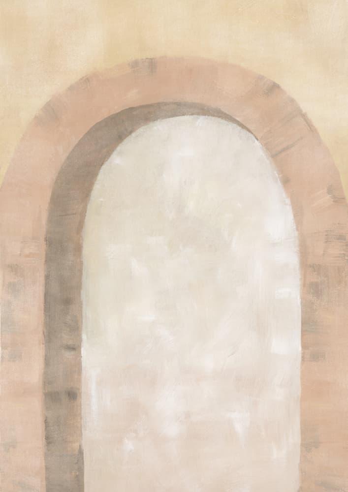 Warm Minimal Arch by Rosana Laiz Blursbyai — canvas wall art