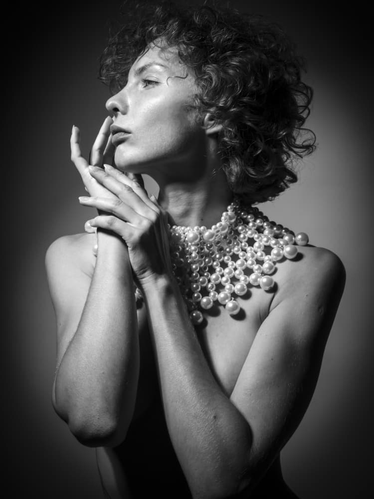 Elegant Woman Profile by Svetlana Kirzh — canvas wall art