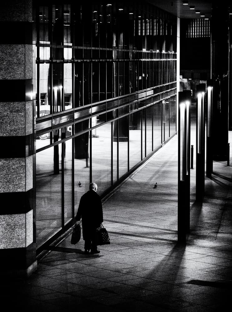 Walking Through Shadows by Jürgen Hartlieb — canvas wall art
