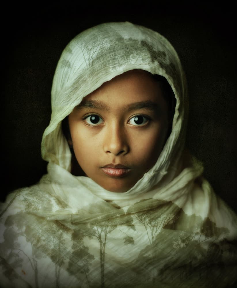 Girl Forest Portrait by Hari Sulistiawan — canvas wall art