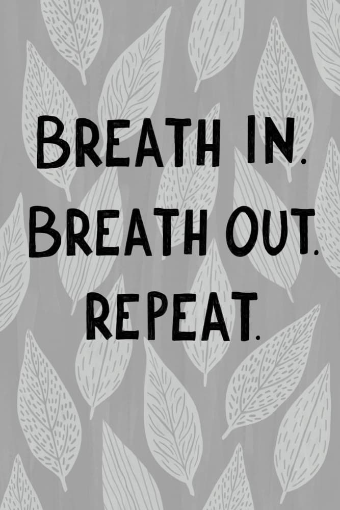 Mindful Breath Leaves by EMELIEmaria — canvas wall art
