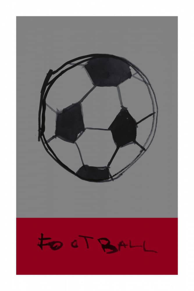 Hand Drawn Football by cartissi — canvas wall art