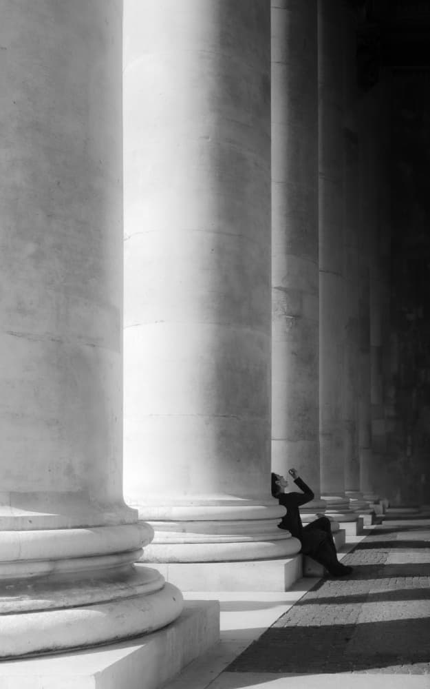 Figure in Grand Architecture by Andy Dauer — canvas wall art