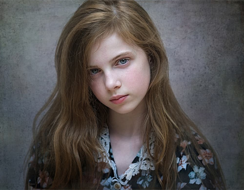 Thoughtful Young Girl by kenp — canvas wall art