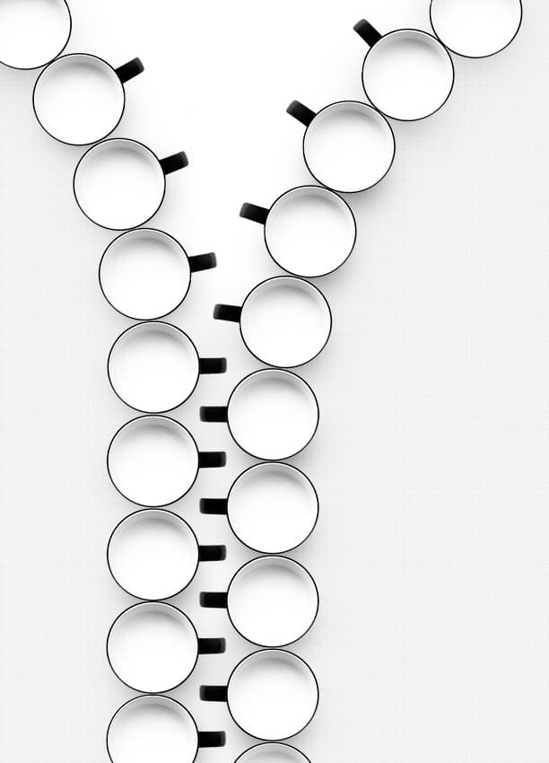Coffee Cup Zipper by Wieteke de Kogel — canvas wall art