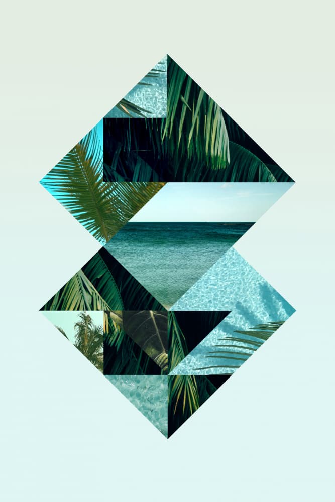 Tropical Ocean Geometry by Gemma Bardot — canvas wall art
