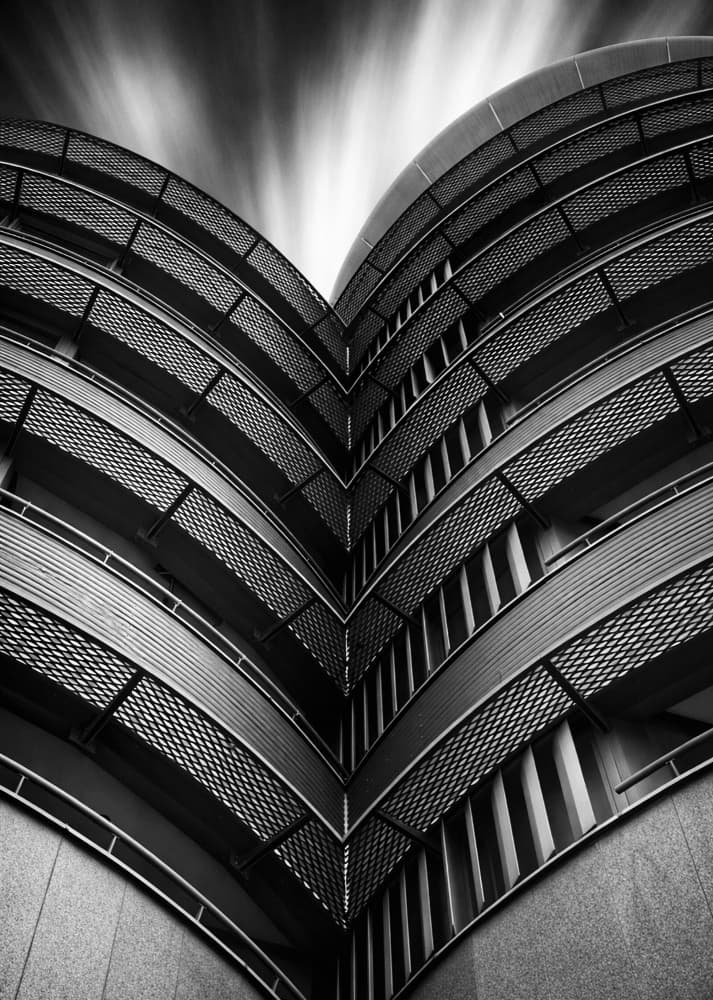 Dynamic City Curves by Frank Bruynseraede — canvas wall art