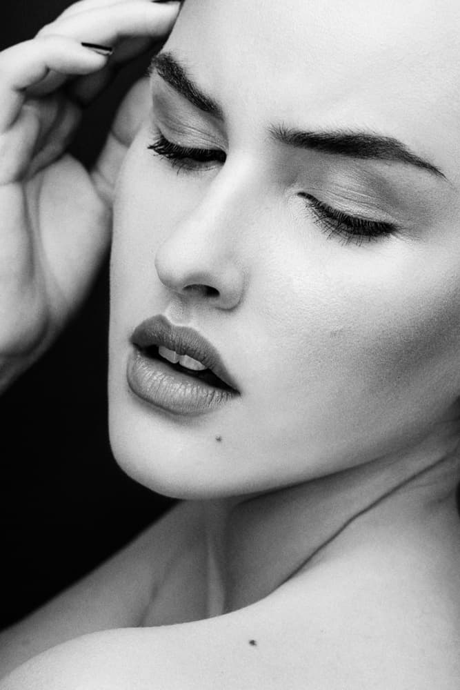 Serene Black White Beauty by Martin Krystynek MQEP — canvas wall art