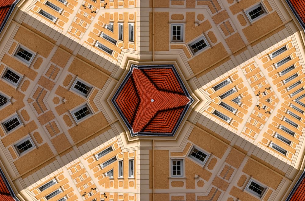 Geometric Building Pattern by Miro Susta — canvas wall art
