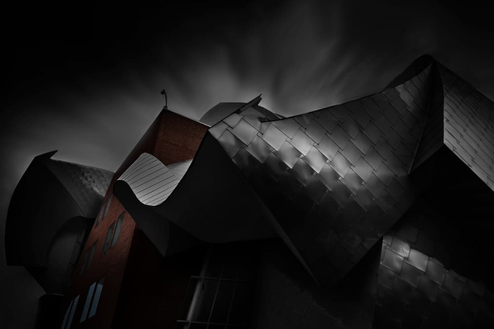 Modern Metallic Architecture by Emma Zhao — canvas wall art