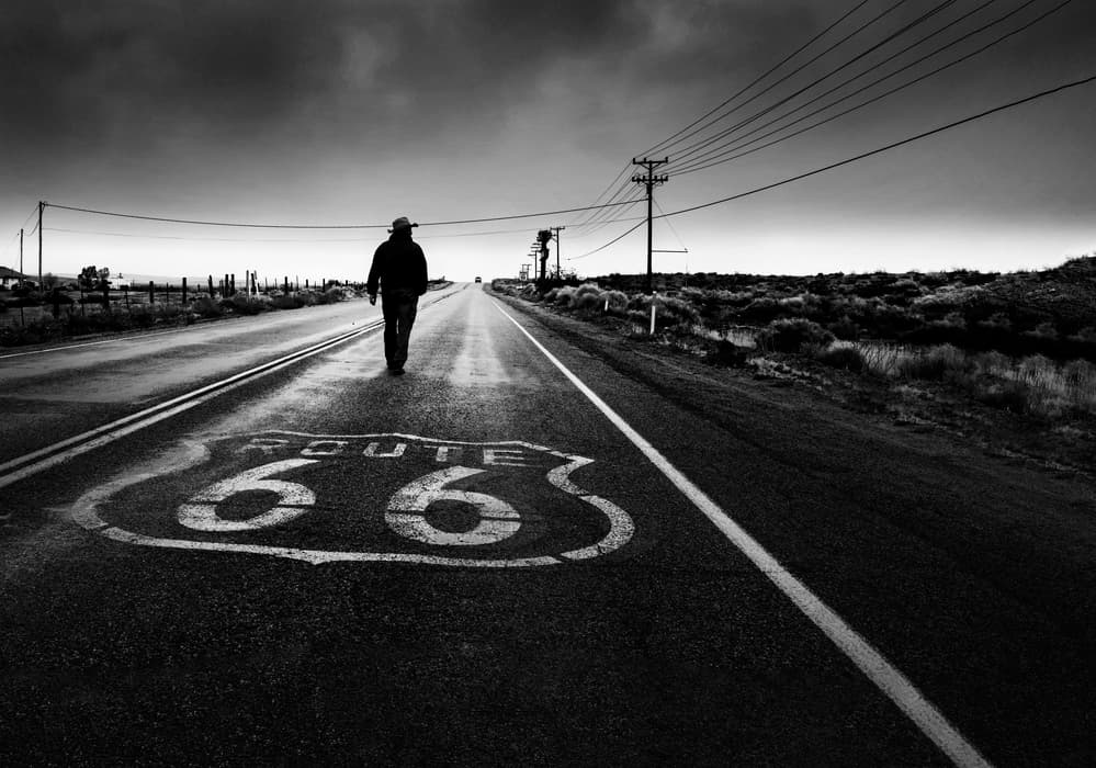 Route 66 Wanderer by Leah Guo — canvas wall art