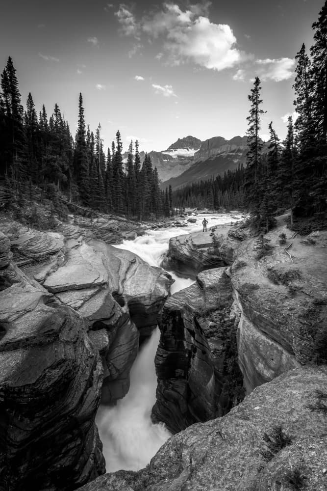 Rushing Canyon Waterfall by Christoph Schaarschmidt — canvas wall art