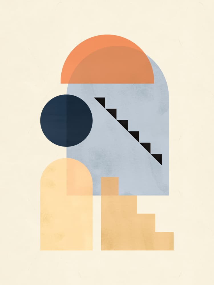 Calm Geometric Architecture by Vitor Costa — canvas wall art