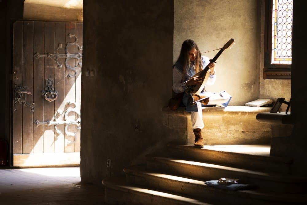 Musician in Sunlight by Caroline Fischer — canvas wall art